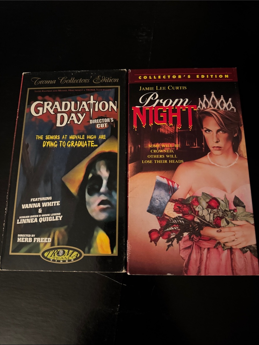 2 Horror VHS 📼 lot ~ Prom Night & Graduation Day - both tapes tested. Old School
